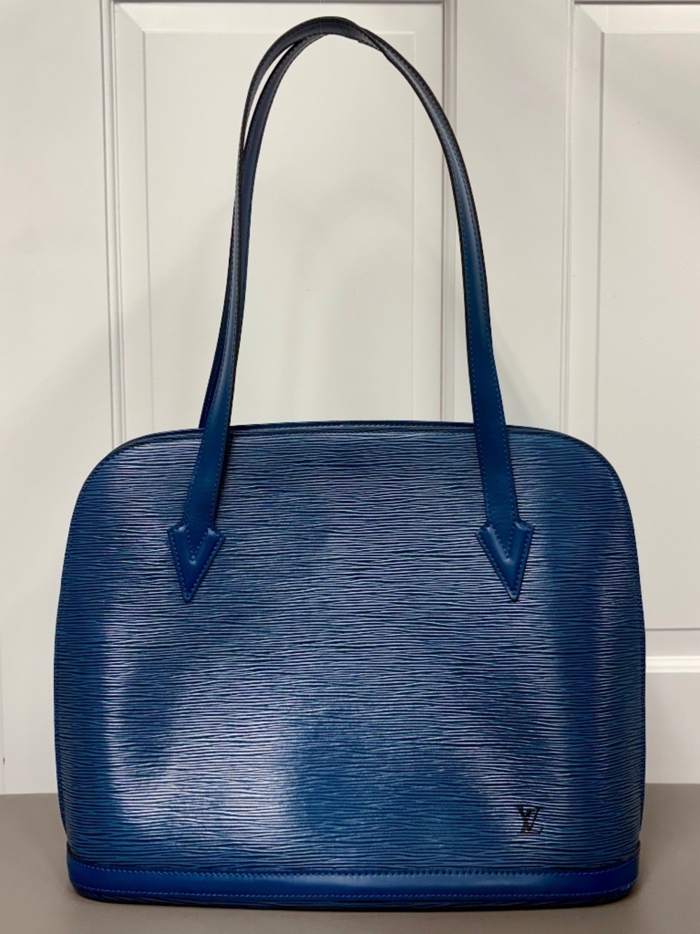 Vintage Louis Vuitton Epi Lussac Shoulder Bag Royal Blue